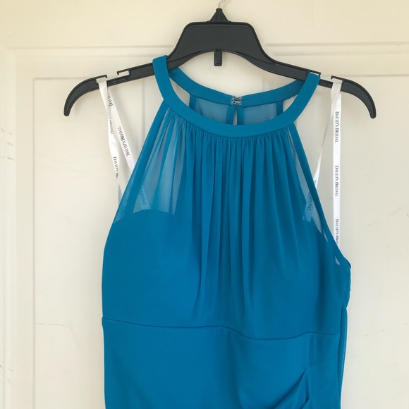 davids bridal pacific sleeveless short mesh dress - Picture 6 of 12